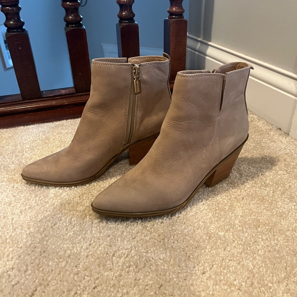 Blondo Taupe Ankle Booties